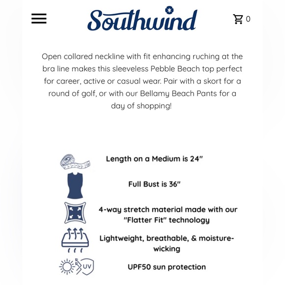 SOUTHWIND Pink UPF 50 Pebble Beach Top in Bandana N249 - Picture 6 of 14